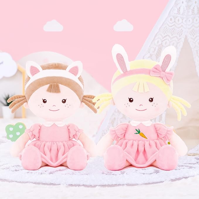 Onetoo Bunny Doll Plush Baby Doll Rabbit Doll First Baby Dress14