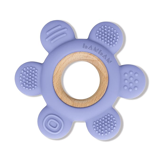 BAMBAM Baby Premium Silicone Teething Ring Toy ??100% BPA Free, Child Safety Tested 0-6, 3-6 6-12 Months