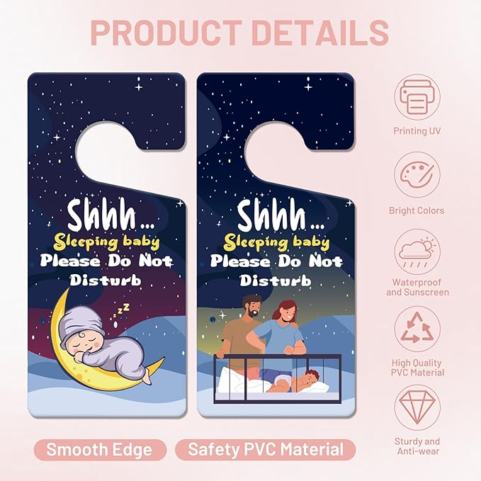 Baby Sleeping Sign - 2PCS Baby Sleeping Sign for Front