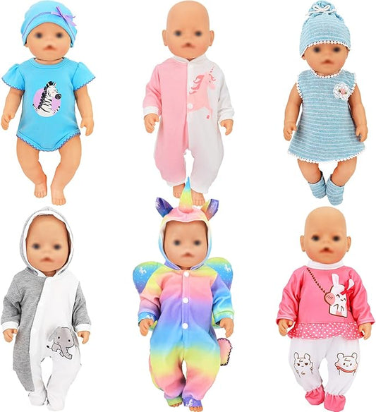 SOTOGO 6 Sets Doll Clothes Outfits for 14 to 17 15 Inch 18 Inch