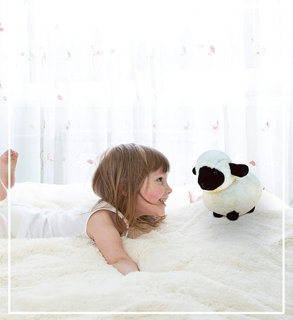DolliBu Valais Blacknose Sheep Super Soft Stuffed Animal, Cute Realistic Stuffed Animals for Girls. Boys and Adults Animal Gifts 8.5 Inch