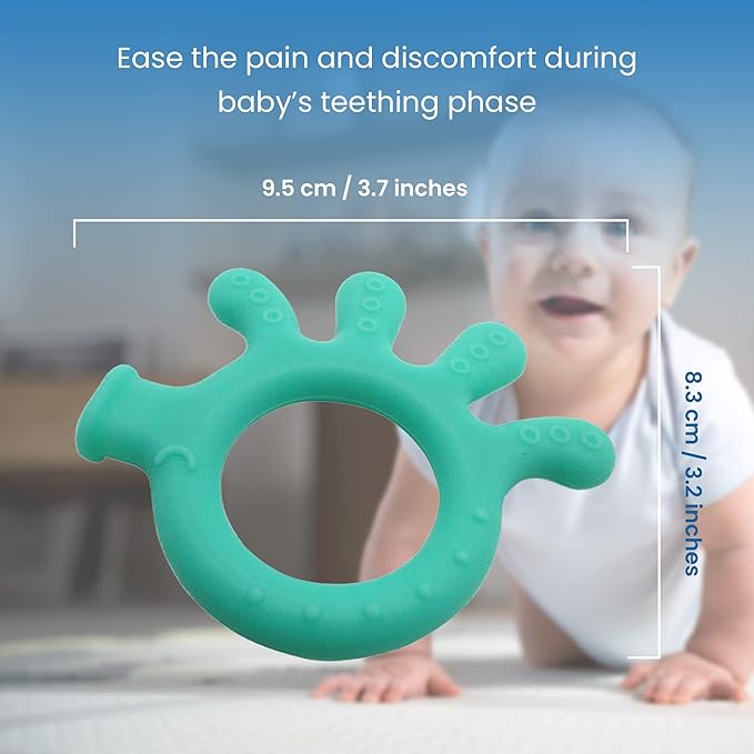 Silicone Finger Teether Toy - Handheld Teething Relief for Girls & Boys