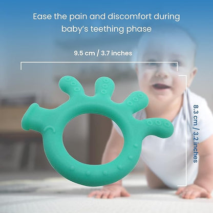 Silicone Finger Teether Toy - Handheld Teething Relief for Girls & Boys