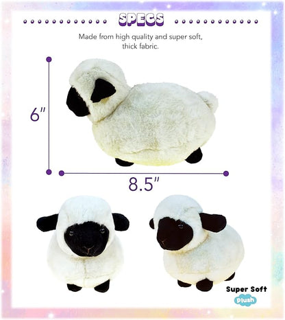 DolliBu Valais Blacknose Sheep Super Soft Stuffed Animal, Cute Realistic Stuffed Animals for Girls. Boys and Adults Animal Gifts 8.5 Inch
