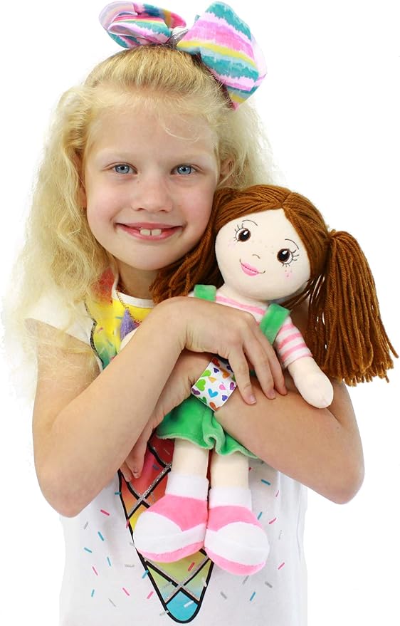 Playtime by Eimmie Soft Baby Doll - Plush Rag Dolls for 2 Year Old Girls 14" -