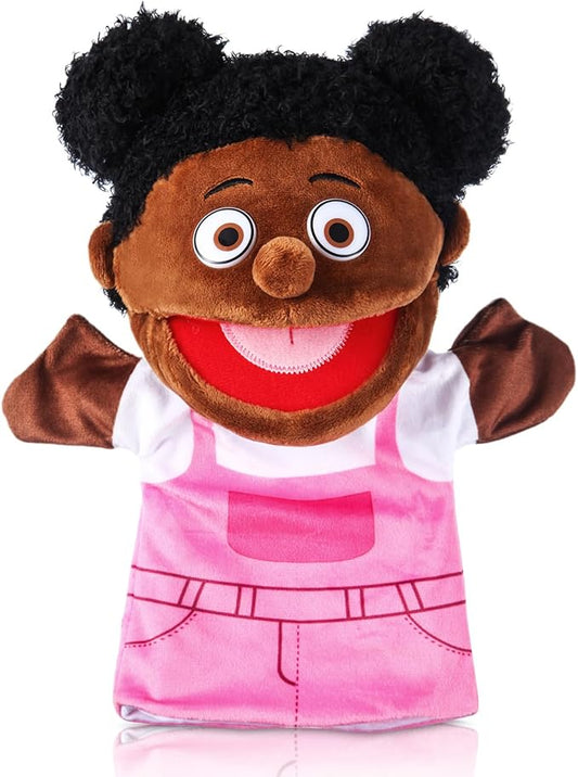 1 Pcs Family Hand Puppets 13 Inch Grandparents, Mom & Dad
