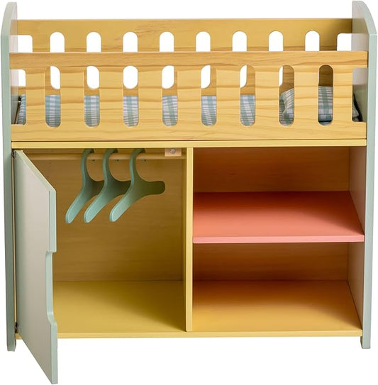 JC Toys Parfait Collection | Deluxe Wooden Doll Toy Bed with Storage Accessories 20" | 3+ |