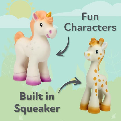 Nuby Jackie The Giraffe Natural Rubber Baby Teether - 3+ Months