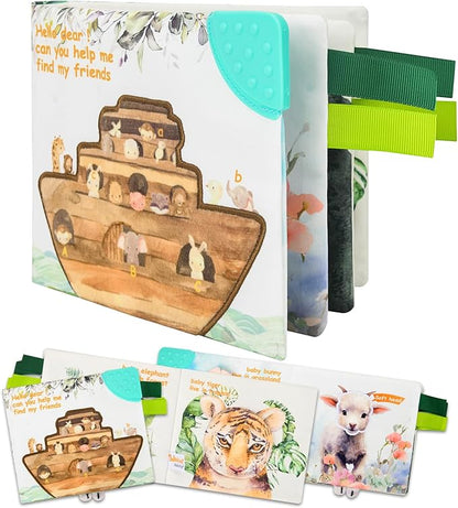 Soft Book, Soft Baby Book with Touch and Feel Pages 0-12 Months