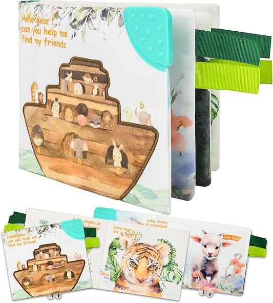 Soft Book, Soft Baby Book with Touch and Feel Pages 0-12 Months