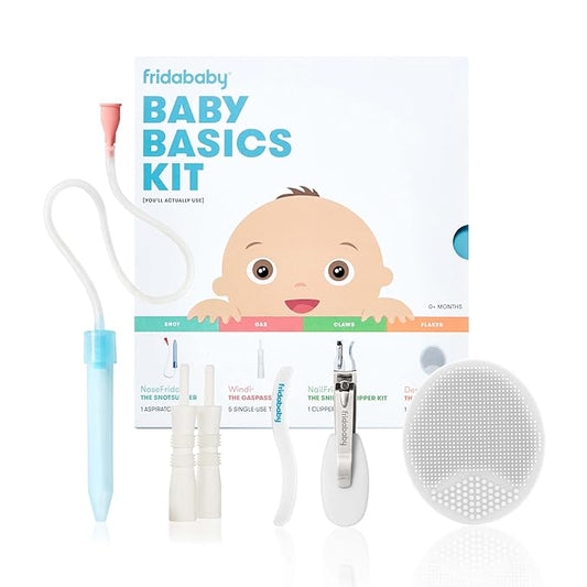 Frida Baby Basics Kit | Baby Essentials Kit Includes Nasal Aspirator Snotsucker, NailFrida Nail Files