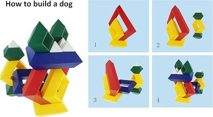 Pyramid Stacking Toy Building Blocks 3D Puzzle Brain Teasers 3 Year