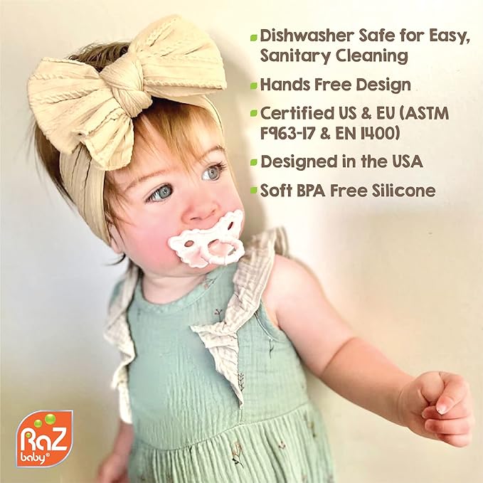 RaZbaby RaZberry Silicone Baby Teether Toy - Berrybumps Soothe Babies Sore Gums