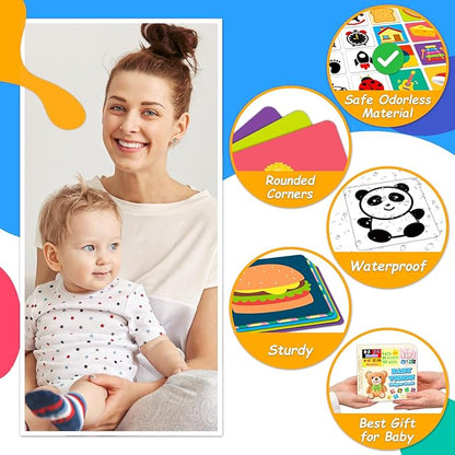 High Contrast Baby Flash Cards Baby Visual Stimulation Cards, 192Page Black and White Colorful Baby Toys for 0-3-6-12-36 Months Newborn Infant