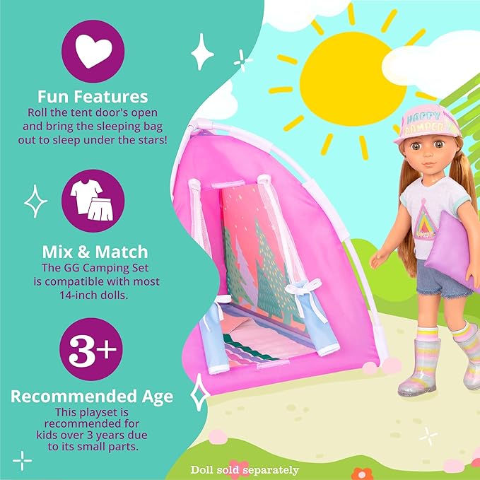 Glitter Girls – Camping Set 14-inch Doll 3 and