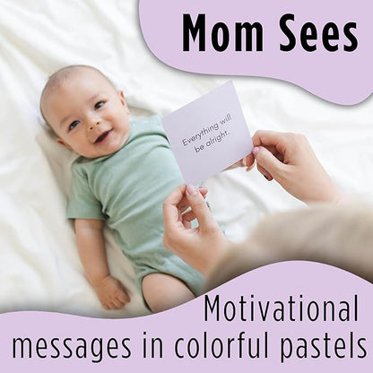 High Contrast Baby Cards 2-in-1 w/New Mom Affirmation Cards | High Contrast Baby Toys for Newborn 0-6 Months