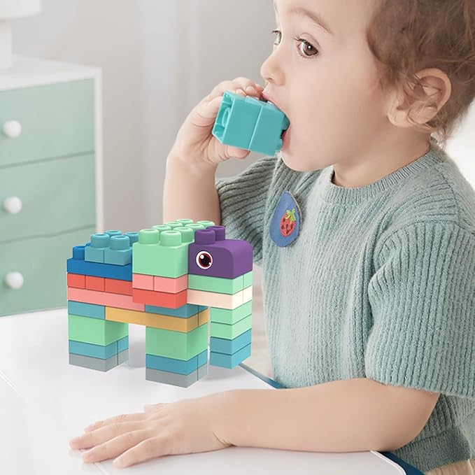 Newest Soft Building Blocks Set for Toddler,Baby Ages 6 Month Old and Up Girl/Boys,20Pieces