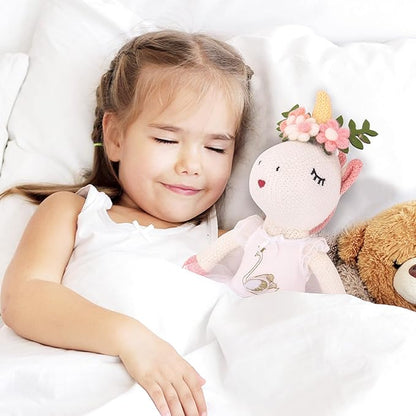 Unicorn Stuffed Animals Plush Ballerina Baby Doll with Doll Carrier 3 4 5 6