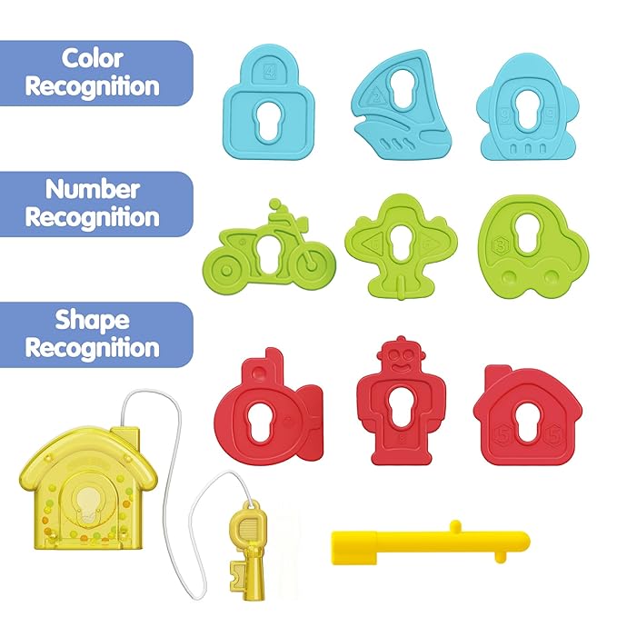 Montessori Baby Teething Toys for 0 3 6 12 18 Months - Sensory Rattles, Teethers
