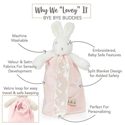 Bunnies By The Bay “Blossom Bunny” Bye Bye Buddy - Travel Size Baby Lovey 11" Stuffed