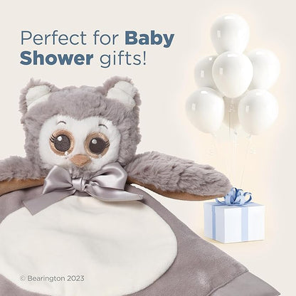 Bearington Baby Lil’ Owlie Snuggler, 15 Inch Gray Owl Plush
