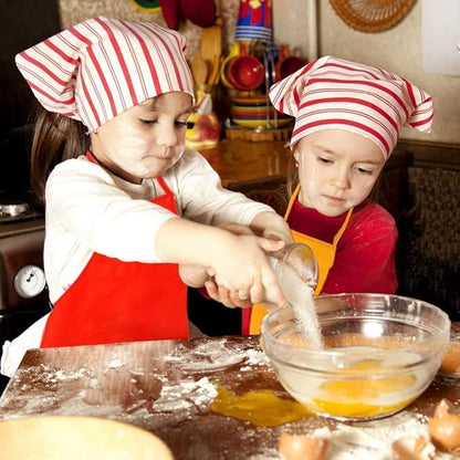 16 Pieces Children Kids Art Smock Painting Aprons & Chef Hats for Kitchen, Classroom, Community Event, Crafts and Art Painting Activity,Kid's Size(M 2-9 Year)