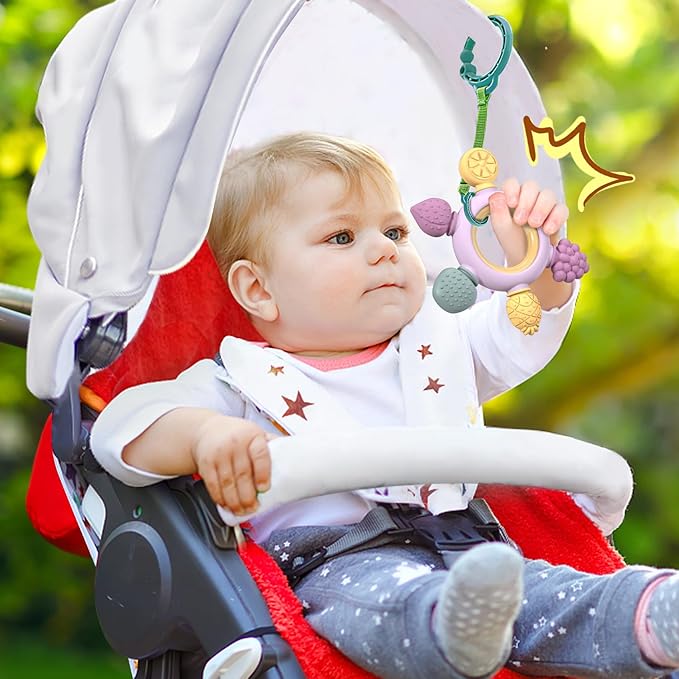 GJZZ Baby Teething Toys 6-12 Months, Montessori Sensory Toys 0-3 6-12