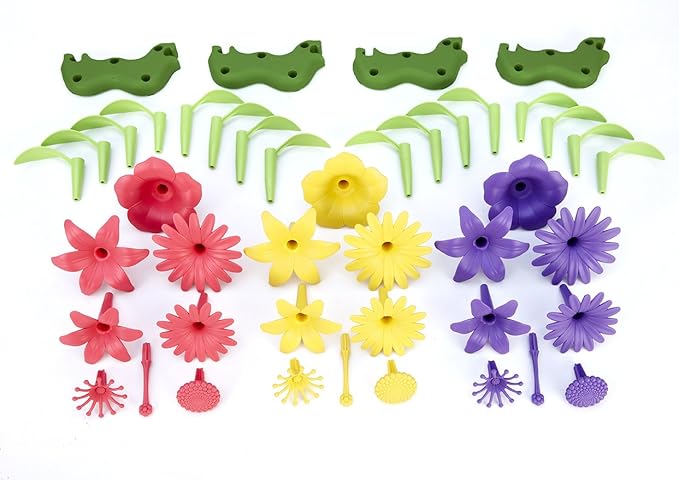 Green Toys Build-a-Bouquet Floral Arrangement Playset - BPA Free, Phthalates Free