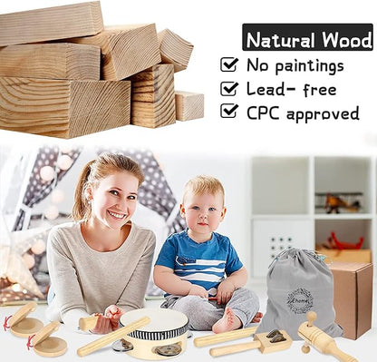 Ehome Toddlers Musical Instruments, Wooden Percussion Kids Baby Musical Instruments