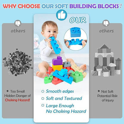 Soft Building Blocks for Toddler, Blocks for Kids 6 Months and up 20 PCS
