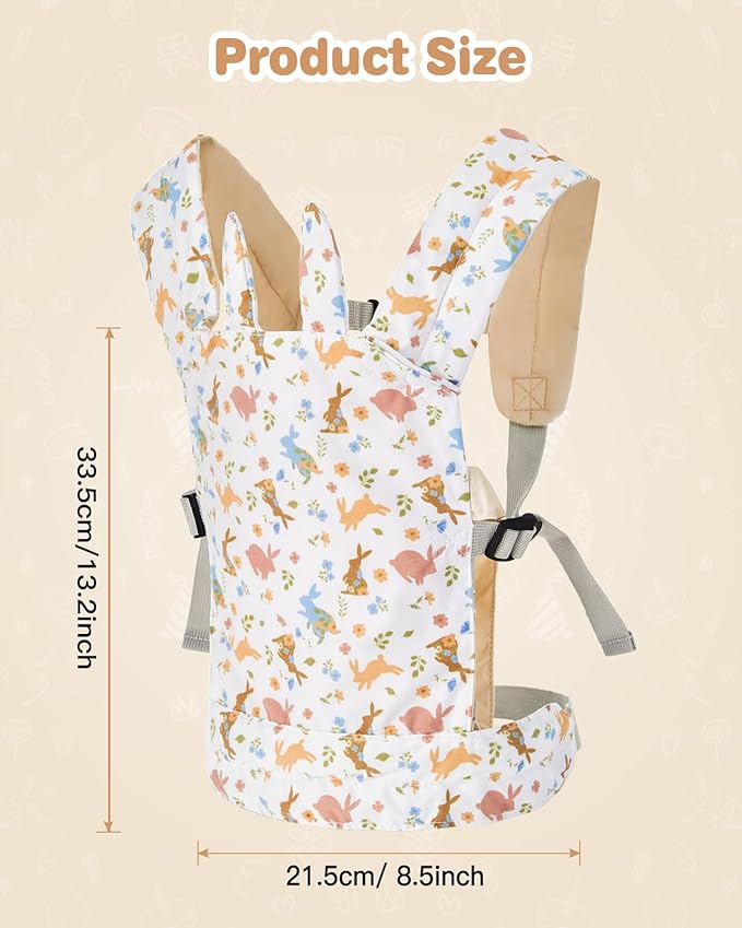 Lictin Baby Doll Carrier, Front and Back Doll Accessories Carrier for Little Girls