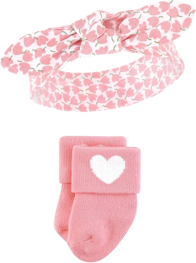 Hudson Baby baby-girls Headband and Socks Set