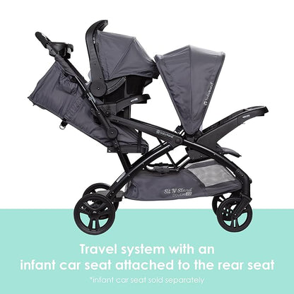 Baby Trend Sit N' Stand® Double 2.0 Stroller, Dash Grey