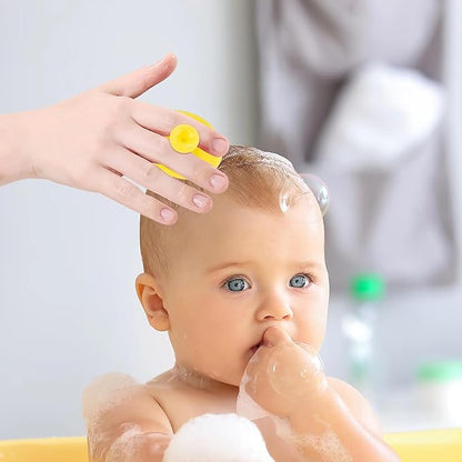Baby Hair Brush and Comb Set for Newborns & Toddlers - Wooden Handle and Natural Soft Goat Bristles,Gentle Cradle Cap Care,Baby Massage and Scalp Brush,Ideal Baby Registry Gift,Beech with Cute Bear