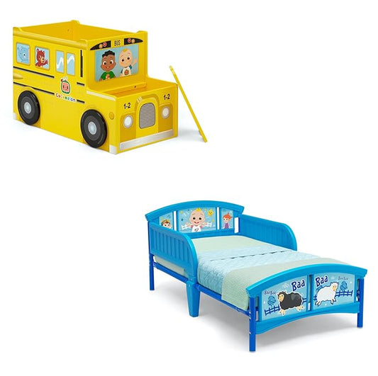 Delta Children CoComelon School Bus Toy Box + Delta Children