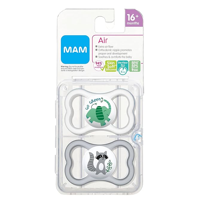 MAM Air Baby Pacifier, for Sensitive Skin 16+ Months 2)