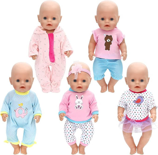 SOTOGO 5 Sets 18 Inch Doll Clothes Doll Outfits Doll 18 Inch