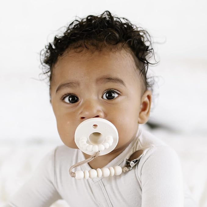 Ryan & Rose Cutie PAT Pacifier Teether (Bulb, Ivory)