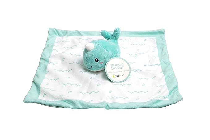 Pearhead Narwhal Security Blanket, Soft Baby Lovey for Babies