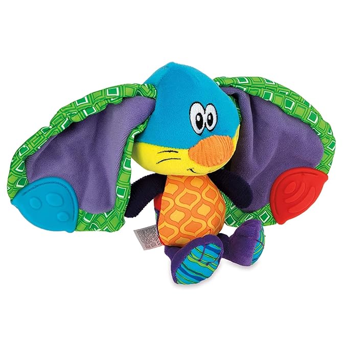 Nuby Teether Tugz Plush Silicone Teething Toy - Baby Teething Toy 3+ Months