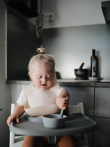 mushie Silicone Suction Bowl | BPA-Free Non-Slip Design (Dried Thyme)