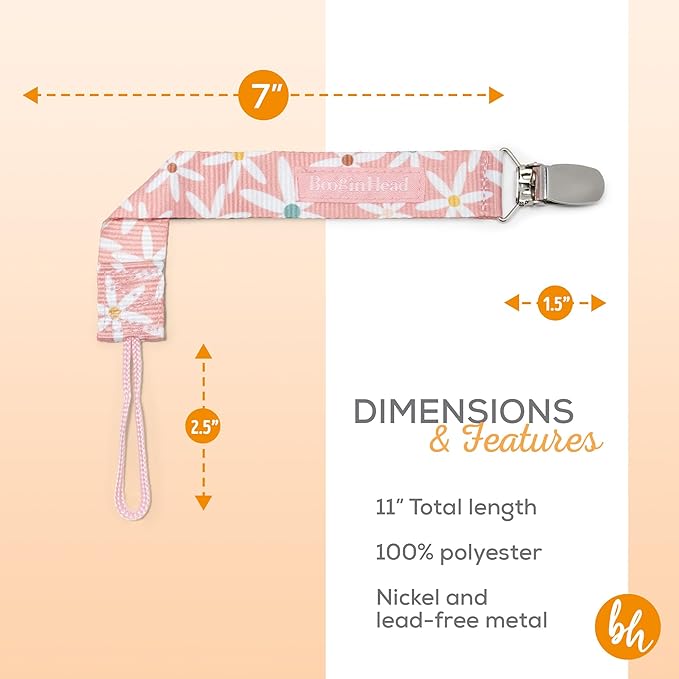 BooginHead by Infantino Universal Pacifier Clips, Infant & Toddler Girls