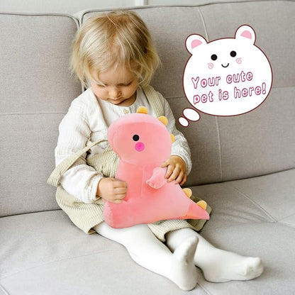 Cute Dinosaur Plush Toys, Fat Dinosaur Stuffed Animals Toys Dolls (Pink,23in)
