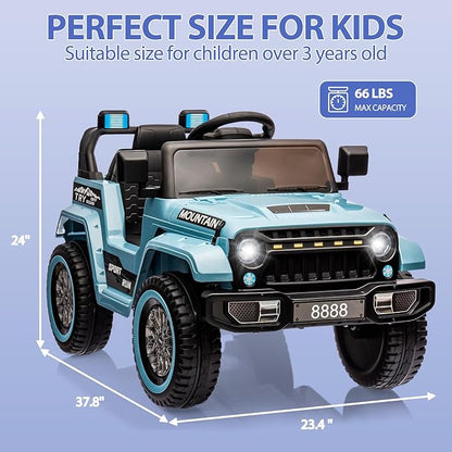 Hetoy Kids Ride On Truck Car, 12V Battery Powered Electric Car w/Parent Remote Control 3 Speeds,