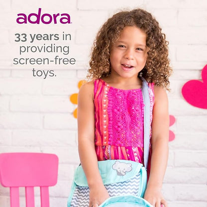 Adora Baby Doll Diaper Bag with Sturdy Straps, Includes Changing Mat and 2 Doll Diapers (Fits 13" Dolls) 3+ -