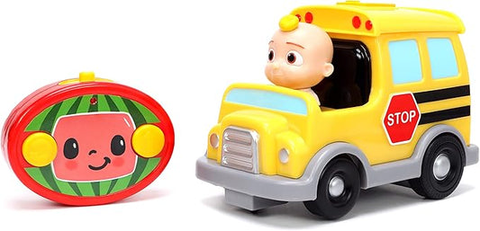 Jada Toys Cocomelon 7.5" School Bus RC Remote Control Car,
