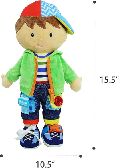 June Garden 15.5" Dressy Friends Terry - Educational Stuffed Plush Doll for Kids and Toddlers 2 Years and Up