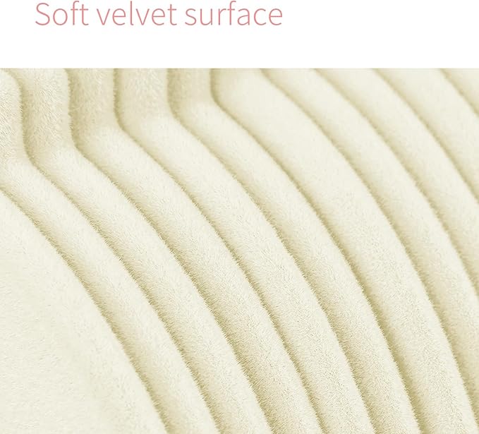 ManGotree Baby Velvet Clothes Hangers, Kids Toddler Children's Hangers for Clothes Space Saving Non-Slip (30 Pack, Beige)