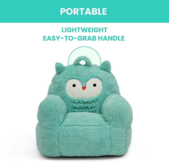 Delta Children Owl Cozee Buddy Chair, Teal