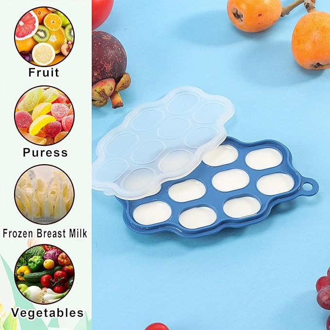 Baby Fruit Feeder Pacifier - 3 Pack | 1 Baby Food Feeder & 1 Baby Teether & 1 Baby Popsicle Molds